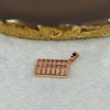 Mini Rose Gold Abacus Pendent 18.6g 21.9 by 13.7 by 1.6mm - Huangs Jadeite and Jewelry Pte Ltd
