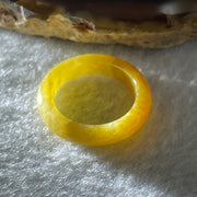 Natural Type A Yellowish Jadeite Ring 2.56g 4.7 by 3.5mm US 5.7 HK 12.4 (Internal Lines) - Huangs Jadeite and Jewelry Pte Ltd