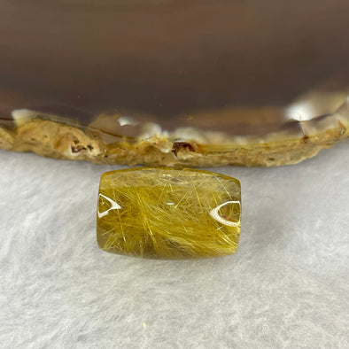 Good Grade Natural Golden Rutilated Quartz Crystal Lulu Tong Barrel 天然金顺发晶水晶露露通桶 
6.48g 19.7 by 13.6mm - Huangs Jadeite and Jewelry Pte Ltd