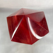 Cherry Quartz Tower with Wooden Stand Display 2446.6g 84.6 by 81.5 by 240.0mm - Huangs Jadeite and Jewelry Pte Ltd