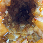 Natural Irregular Pocket Shape Citrine Cave with Wooden Stand Display 14,866.3g 235.0 by 335.0 by 310.0mm - Huangs Jadeite and Jewelry Pte Ltd