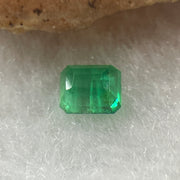 Natural Colombia Vivid Green Emerald (Beryl) Cut-Cornered Rectangular Step cut 0.41ct 4.1 by 4.0 by 2.6mm - Huangs Jadeite and Jewelry Pte Ltd