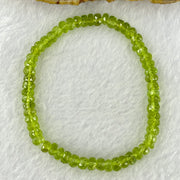 Natural Faceted Peridot Beads Bracelet 天然绿橄榄石手链 10.58g 16cm 5.7mm 58 Beads - Huangs Jadeite and Jewelry Pte Ltd