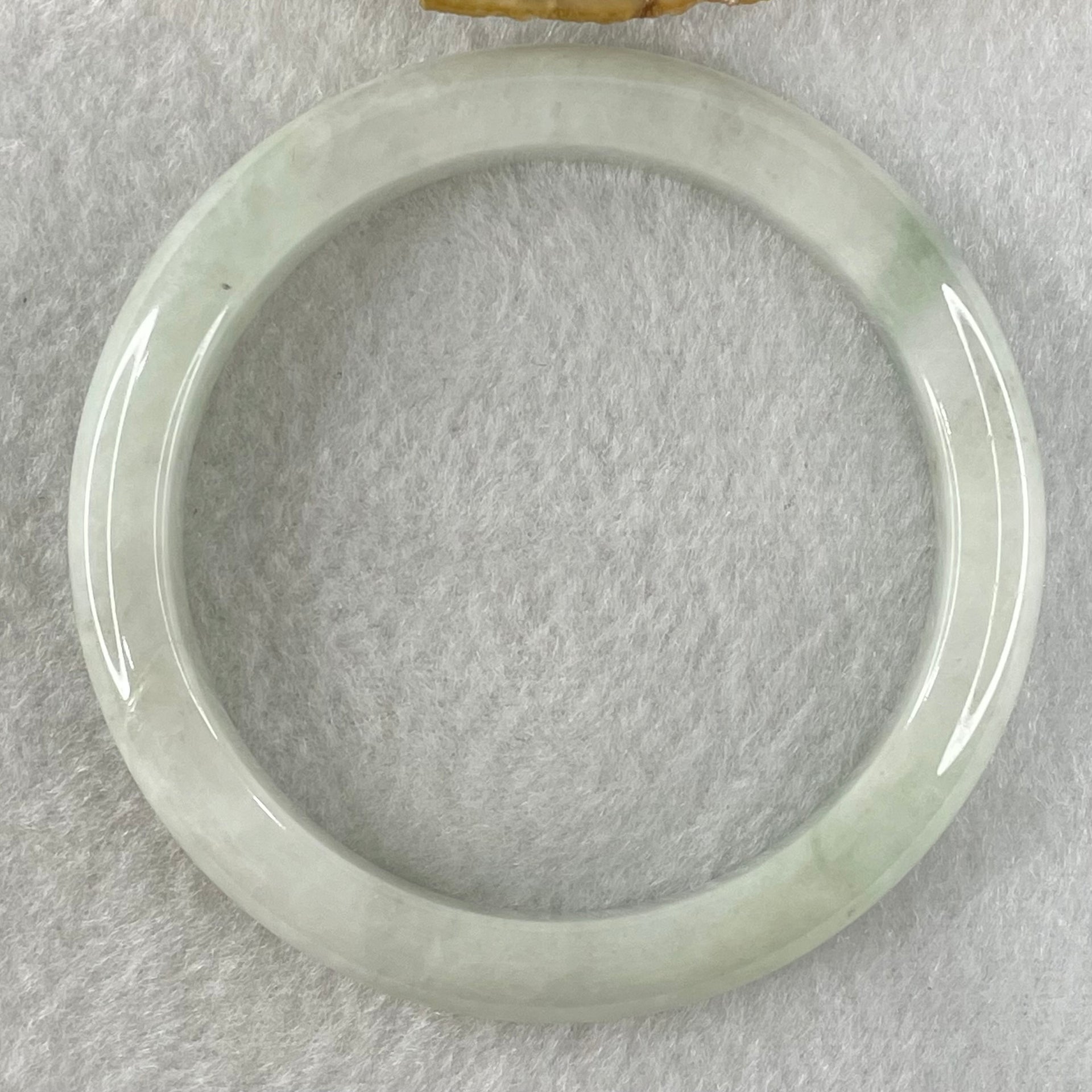 Type A Light Blueish Green Jadeite Bangle 36.10g Internal Diameter 52.8mm 9.5 by 8.0mm (External Lines) - Huangs Jadeite and Jewelry Pte Ltd