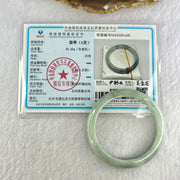 Type A Blueish Green with Lavender Jadeite Bangle Internal Diameter 52.8mm 55.83g 9.6 by 7.5mm (Internal Lines) - Huangs Jadeite and Jewelry Pte Ltd