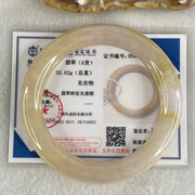 Type A Yellowish Brown and Lavender Jadeite Bangle 52.62g Internal Diameter 52.1mm 10.4 by 9.8mm (Very Slight Internal Lines and external Rough, Burnt) - Huangs Jadeite and Jewelry Pte Ltd