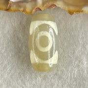 Natural Powerful Tibetan Old Oily Agate 3 Eyes Dzi Bead Heavenly Master (Tian Zhu) 三眼天诛 3.31g 20.1 by 10.6mm - Huangs Jadeite and Jewelry Pte Ltd