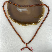 Natural Blood Red Amber Beads Necklace 天然血珀项链 16.14g 58cm 6.1mm 108 Beads - Huangs Jadeite and Jewelry Pte Ltd