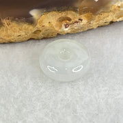 Type A Icy White Jadeite Ping An Kou Donut Charm Pendant 1.62g 12.7 by 4.8mm - Huangs Jadeite and Jewelry Pte Ltd