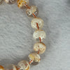 Good Grade Natural Snow Flakes Ghost Phantom Quartz Bracelet 天然雪花幽灵手链 31.78g 17.5cm 10.6mm 19 Beads - Huangs Jadeite and Jewelry Pte Ltd