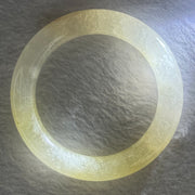 Transparent Yellow to White Quartzite Jade Bangle 天山玉手镯 Internal Diameter 56.9mm 60.55g 11.7 by 11.7mm - Huangs Jadeite and Jewelry Pte Ltd
