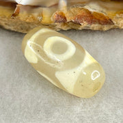 Natural Powerful Tibetan Old Oily Agate 3 Eyes Dzi Bead Heavenly Master (Tian Zhu) 三眼天诛 3.00g 20.0 by 10.2mm - Huangs Jadeite and Jewelry Pte Ltd