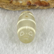 Natural Powerful Tibetan Old Oily Agate 3-Lines Dzi Bead Heavenly Master (Tian Zhu) 三行天诛 3.09g 19.8 by 10.2mm - Huangs Jadeite and Jewelry Pte Ltd