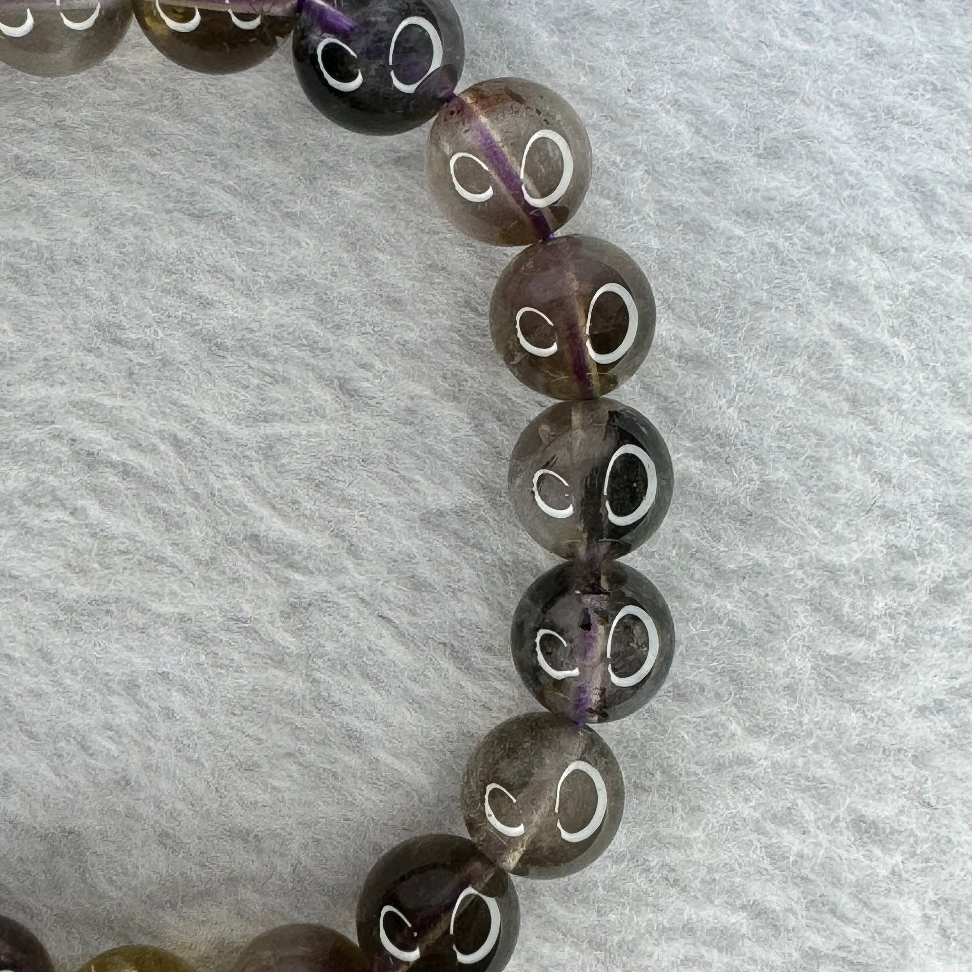 Natural Auralite Crystal Bracelet 极光手链 24.29g 9.5 mm 20 Beads - Huangs Jadeite and Jewelry Pte Ltd
