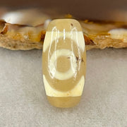 Natural Powerful Tibetan Old Oily Agate 3 Eyes Dzi Bead Heavenly Master (Tian Zhu) 三眼天诛 2.96g 20.0 by 10.1mm - Huangs Jadeite and Jewelry Pte Ltd