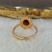 Good Grade Natural Auralite 23 in S925 Silver Rose Gold Color Ring (Adjustable Ring) 2.01g 8.0 by 4.5mm - Huangs Jadeite and Jewelry Pte Ltd