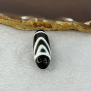 Natural Powerful Tibetan Old Oily Agate 1 Eye With Mountain Support Dzi Bead Heavenly Master (Tian Zhu) 一眼靠天珠 7.14g 36.8 by 11.9mm - Huangs Jadeite and Jewelry Pte Ltd