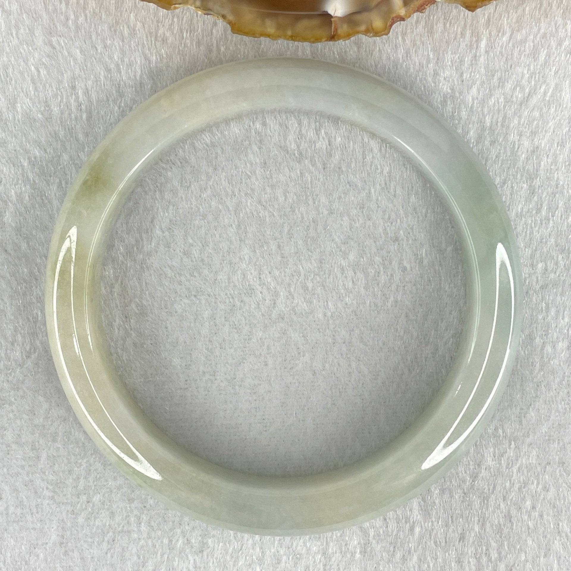 Type A Light Blueish green with Faint Green Jadeite Bangle 49.90g Internal Diameter 57.1mm 11.5 by 8.5mm (Very Slight Internal Lines) - Huangs Jadeite and Jewelry Pte Ltd