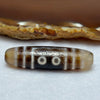 Natural Powerful Tibetan Old Oily Agate 5 Eyes Dzi Bead Heavenly Master (Tian Zhu) 五眼天诛 11.40g 47.0 by 12.3mm - Huangs Jadeite and Jewelry Pte Ltd