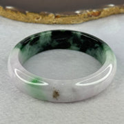 Type A Lavender and Dark Green to Green Piao Hua Jadeite Bangle Internal Diameter 58.1mm 77.52g 16.4 by 9.1mm (Very Slight External Rough) - Huangs Jadeite and Jewelry Pte Ltd