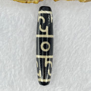 Natural Powerful Tibetan Old Oily Agate 3 Eyed Dharma Vajra Dzi Bead Heavenly Master (Tian Zhu) 三眼金刚杵天珠 15.33g 59.1 by 12.9mm - Huangs Jadeite and Jewelry Pte Ltd