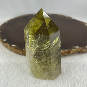 High Grade Natural Citrine Tower with Wooden Stand Display 270.15g 87.0 by 78.0 by 109.2mm - Huangs Jadeite and Jewelry Pte Ltd