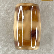 Natural Powerful Tibetan Old Oily Agate Patina Guiren Tairen Human Dzi Bead Totem Amulet Heavenly Master (Tian Zhu) 贵人天诛 4.77g 19.6 by 11.8mm - Huangs Jadeite and Jewelry Pte Ltd