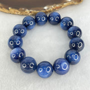 Good Grade Natural Blue Kyanite Beads Bracelet 92.349g 17cm 15.8mm 13 Beads - Huangs Jadeite and Jewelry Pte Ltd