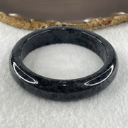 Type A Natural Opaque Wuji Grey Black Jadeite Bangle 59.670g Inner Diameter 55.7mm 13.4 by 8.3mm (Cannot See Lines) - Huangs Jadeite and Jewelry Pte Ltd