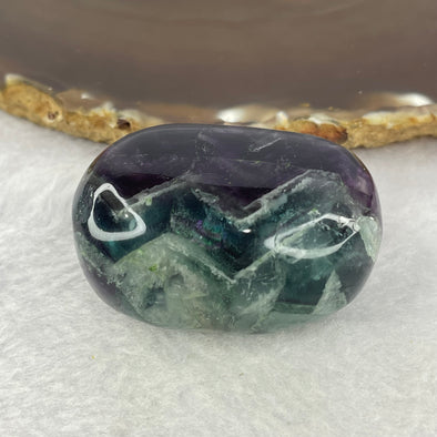 Natural Deep Intense Purple and Green Fluorite Crystal Mini Display 81.41g 46.4 by 35.0 by 24.8mm - Huangs Jadeite and Jewelry Pte Ltd