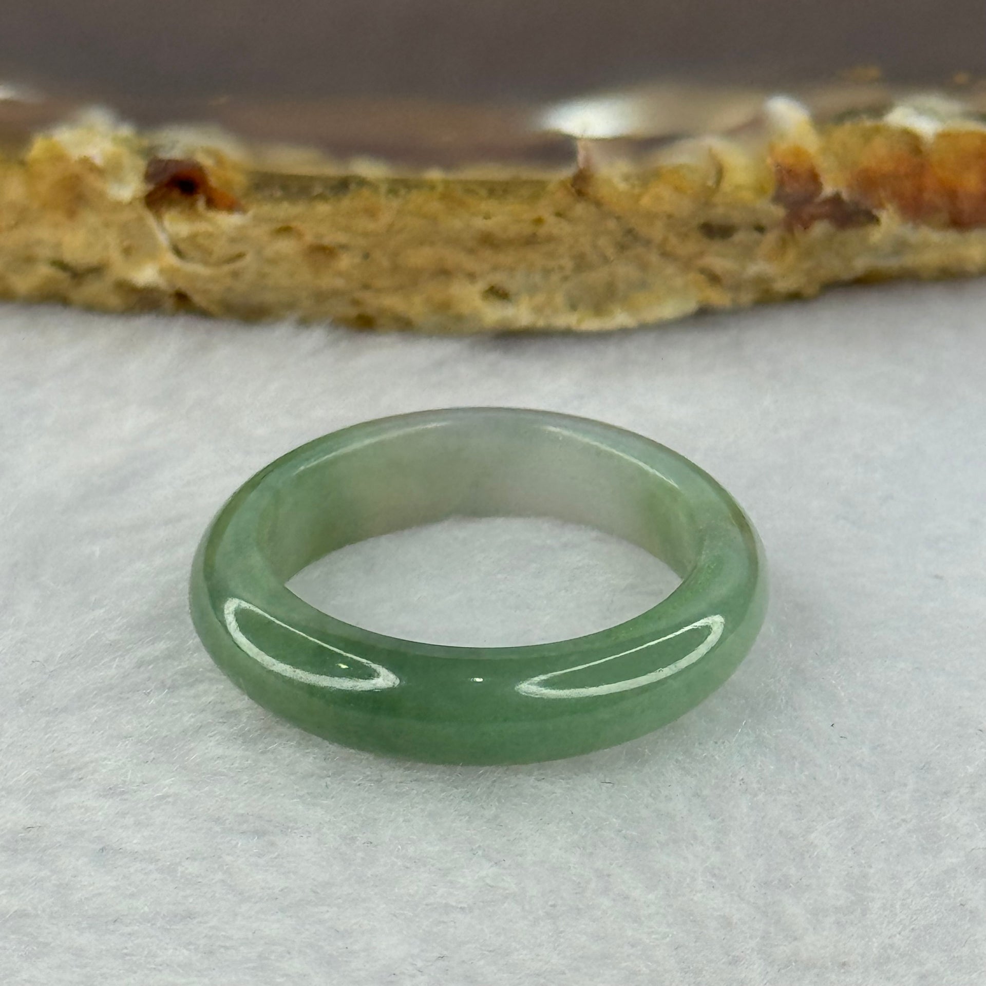 Type A Green and Lavender Jadeite Ring 2.81g 5.2 by 3.2mm US7.5 HK16.25 - Huangs Jadeite and Jewelry Pte Ltd