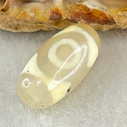 Natural Powerful Tibetan Old Oily Agate 3 Eyes Dzi Bead Heavenly Master (Tian Zhu) 三眼天诛 2.92g 20.1 by 10.1mm - Huangs Jadeite and Jewelry Pte Ltd