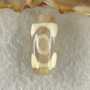 Natural Powerful Tibetan Old Oily Agate 3 Eyes Dzi Bead Heavenly Master (Tian Zhu) 三眼天诛 2.86g 20.1 by 10.0mm - Huangs Jadeite and Jewelry Pte Ltd