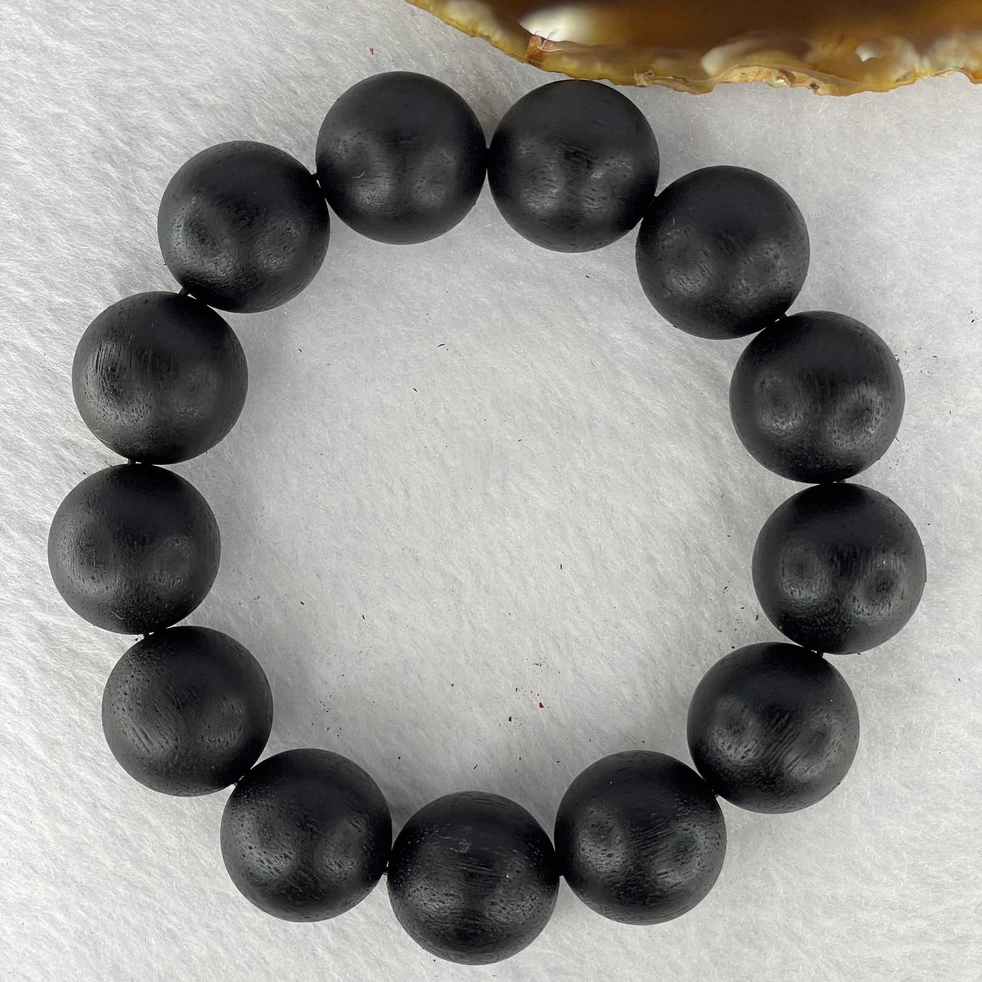 Natural Wild Hainan Jiang Zhen Xiang ( Acronychia Pedunculata) Beads Bracelet (Sinking Type) 天然野生海南降真香珠手链 39.55g 20 cm / 18.6 mm 13 Beads - Huangs Jadeite and Jewelry Pte Ltd