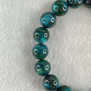 Good Grade Natural Blue Green Chrysocolla Phoenix Stone Beads Bracelet 42.69g 17cm 11.9mm 18 Beads - Huangs Jadeite and Jewelry Pte Ltd