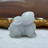 Type A Lavender Jadeite Rabbit Charm 16.50g 27.5 by 13.8 by 25.9mm - Huangs Jadeite and Jewelry Pte Ltd