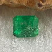Natural Colombia Green Emerald (Beryl) Cut-Cornered Rectangular step cut 0.85ct 5.4 by 5.3 by 4.0mm - Huangs Jadeite and Jewelry Pte Ltd