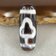 Natural Powerful Tibetan Old Oily Double Bodhi Tree Dzi Bead Heavenly Master (Tian Zhu) 菩提树天珠 5.45g 28.9 by 11.0mm - Huangs Jadeite and Jewelry Pte Ltd