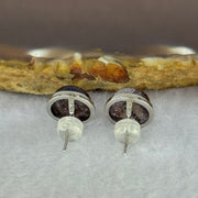 Good Grade Natural Super 7 S925 Silver Earrings 2.58g 9.1 by 5.5mm - Huangs Jadeite and Jewelry Pte Ltd