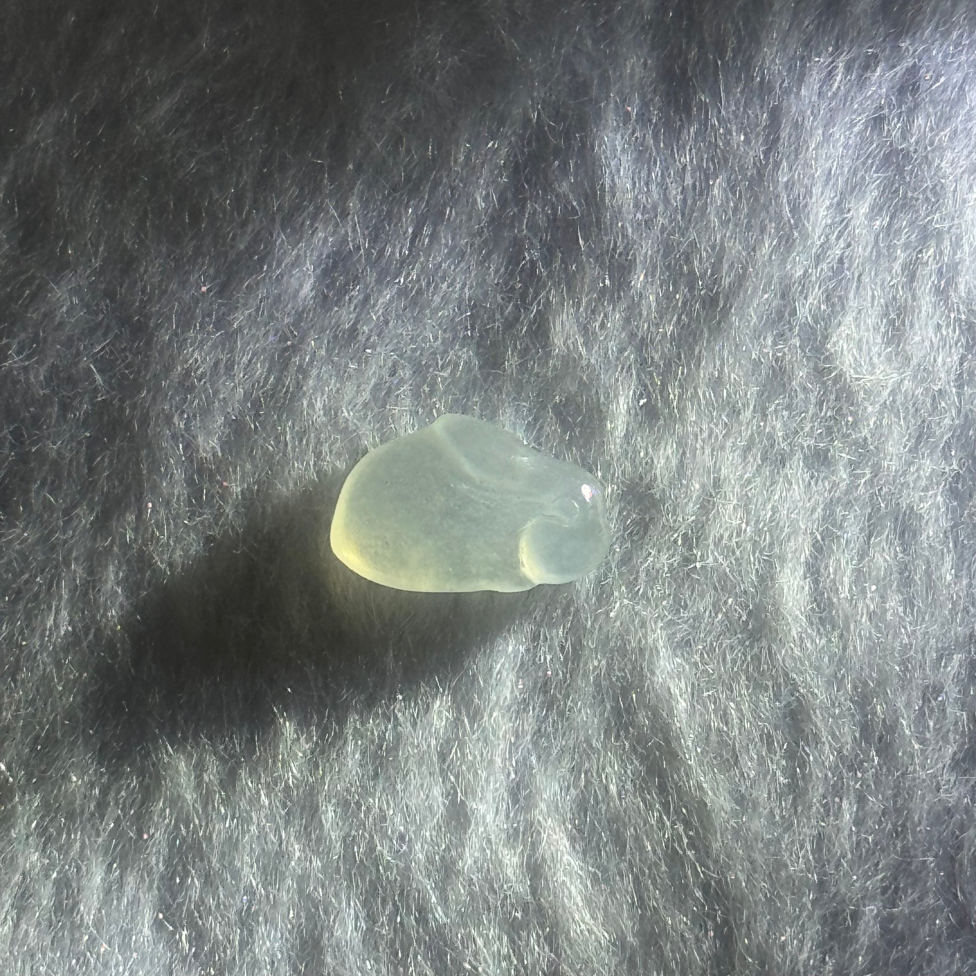 Type A Icy Faint Green Jadeite Rabbit Charm 0.55g 12.1 by 3.4 by 7.8mm - Huangs Jadeite and Jewelry Pte Ltd