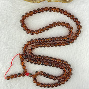 Natural Blood Red Amber Beads Necklace 天然血珀项链 16.14g 58cm 6.1mm 108 Beads - Huangs Jadeite and Jewelry Pte Ltd