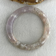 Natural Purple Flower Agate Bangle 58.74g Internal Diameter 57.8mm 12.0 by 11.5mm (Perfect) - Huangs Jadeite and Jewelry Pte Ltd