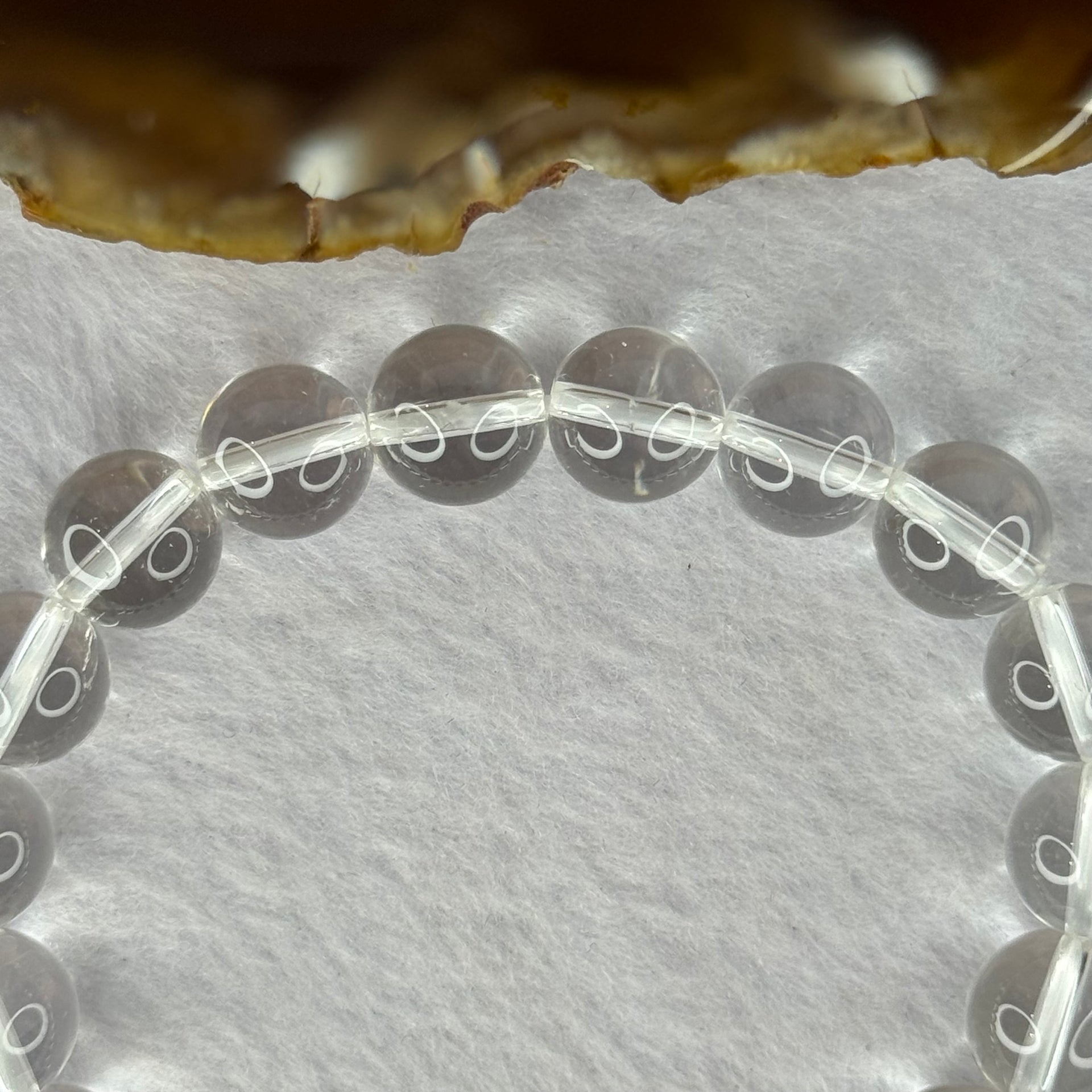 Natural Clear Quartz Bracelet 天然白水晶手链 30.81g 17cm 10.6mm 19 Beads - Huangs Jadeite and Jewelry Pte Ltd