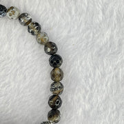 Rare Natural Powerful Tibetan Old Antique Oily Agate 9 Eyes Dzi Bead Heavenly Master (Tian Zhu) 25.6 by 11.2mm with Natural Black Agate 6.1mm 27 Beads 12.68g 16cm - Huangs Jadeite and Jewelry Pte Ltd