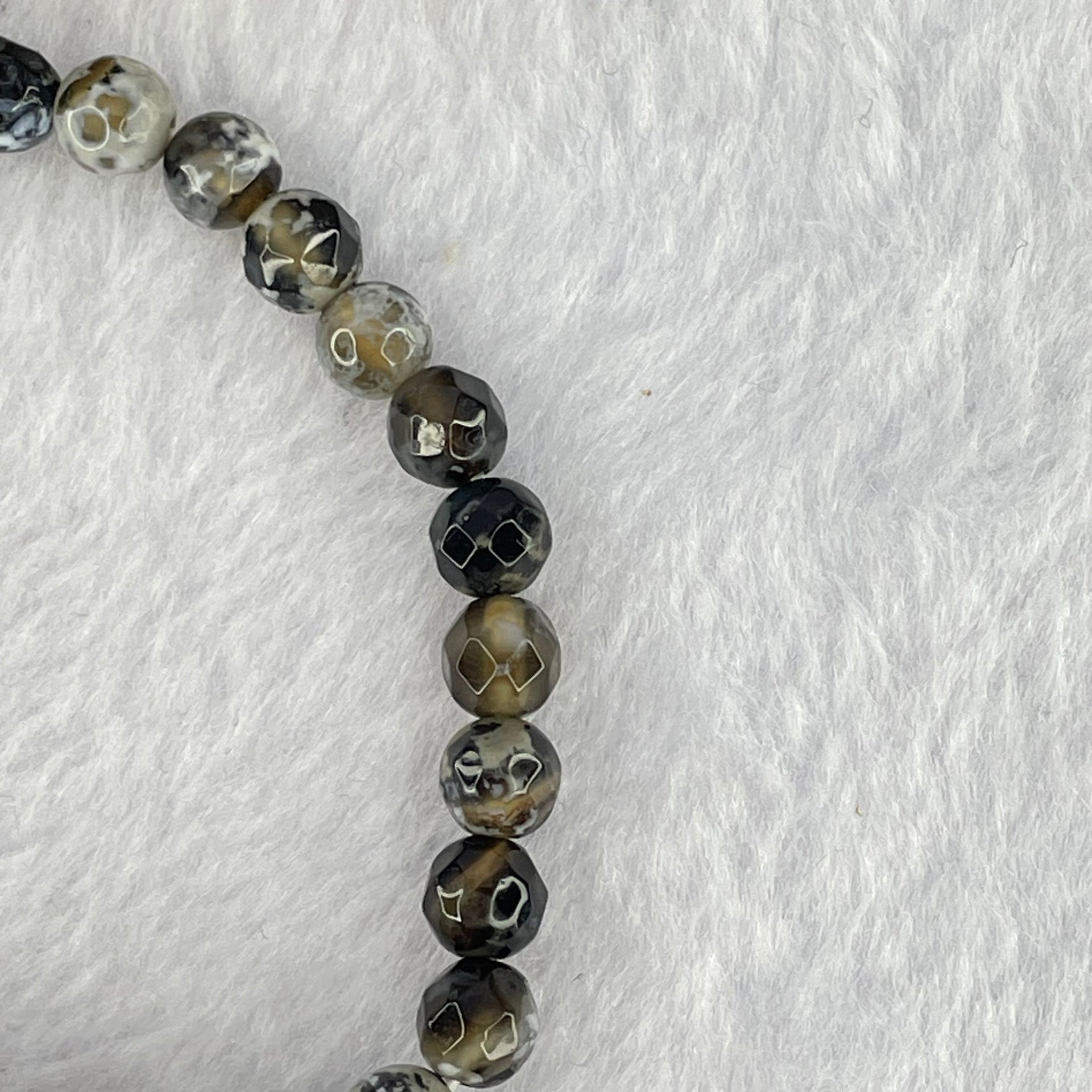 Rare Natural Powerful Tibetan Old Antique Oily Agate 9 Eyes Dzi Bead Heavenly Master (Tian Zhu) 25.6 by 11.2mm with Natural Black Agate 6.1mm 27 Beads 12.68g 16cm - Huangs Jadeite and Jewelry Pte Ltd