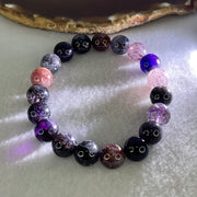 Good Grade Natural Blackcurrant Super 7 Beads Bracelet 32.62g 17cm 10.8mm 19 Beads - Huangs Jadeite and Jewelry Pte Ltd