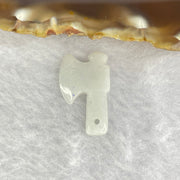Type A faint Green Lavender Jadeite Axe 2.15g 25.1mm by 15mm by 3.2mm - Huangs Jadeite and Jewelry Pte Ltd