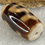 Natural Powerful Tibetan Old Oily Agate Double Cai Shen Dzi Bead Heavenly Master (Tian Zhu) 双财神长天珠 4.73g 19.8 by 11.7mm - Huangs Jadeite and Jewelry Pte Ltd