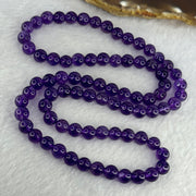 Good Grade Natural Amethyst Necklace 40.42g 54cm 7.3mm 79 Beads - Huangs Jadeite and Jewelry Pte Ltd