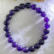 Good Grade Natural Amethyst Bracelet 23.21g 16.5cm 9.4mm 22 Beads - Huangs Jadeite and Jewelry Pte Ltd